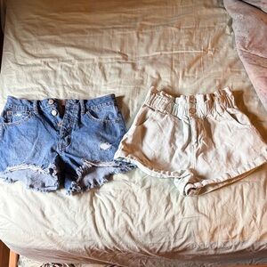 Pacsun Stylish Women's Denim Shorts - Blue and light green